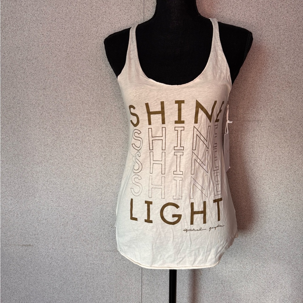 Spiritual Gangster White Shine Light Muscle Tank Top